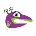 Hand Puppet Purple Alien Temporary Tattoo (2.5"x3.5")